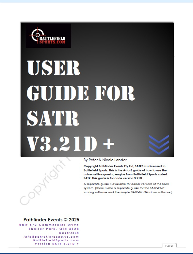 SATR3-20 User Guide Cover
