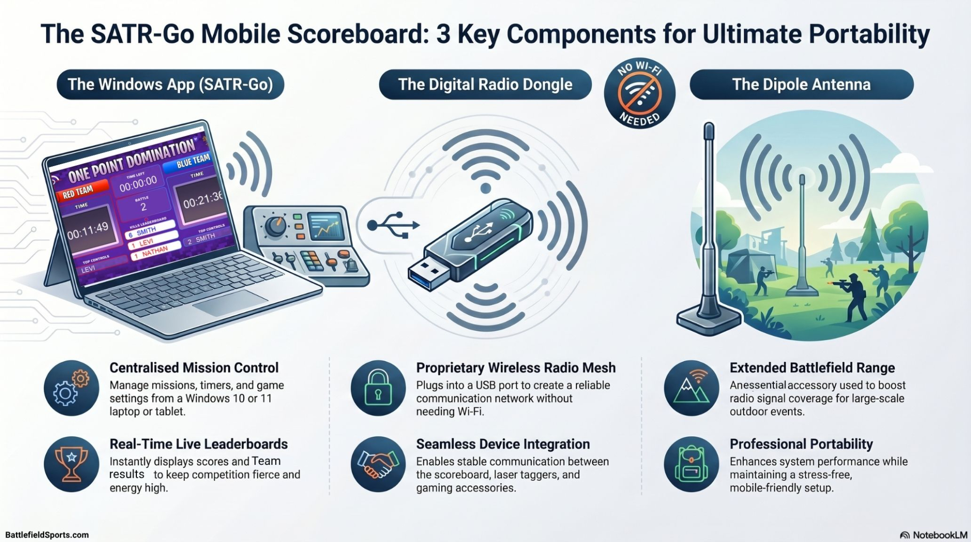 SATR-Go! Mobile laser tag scoreboard
