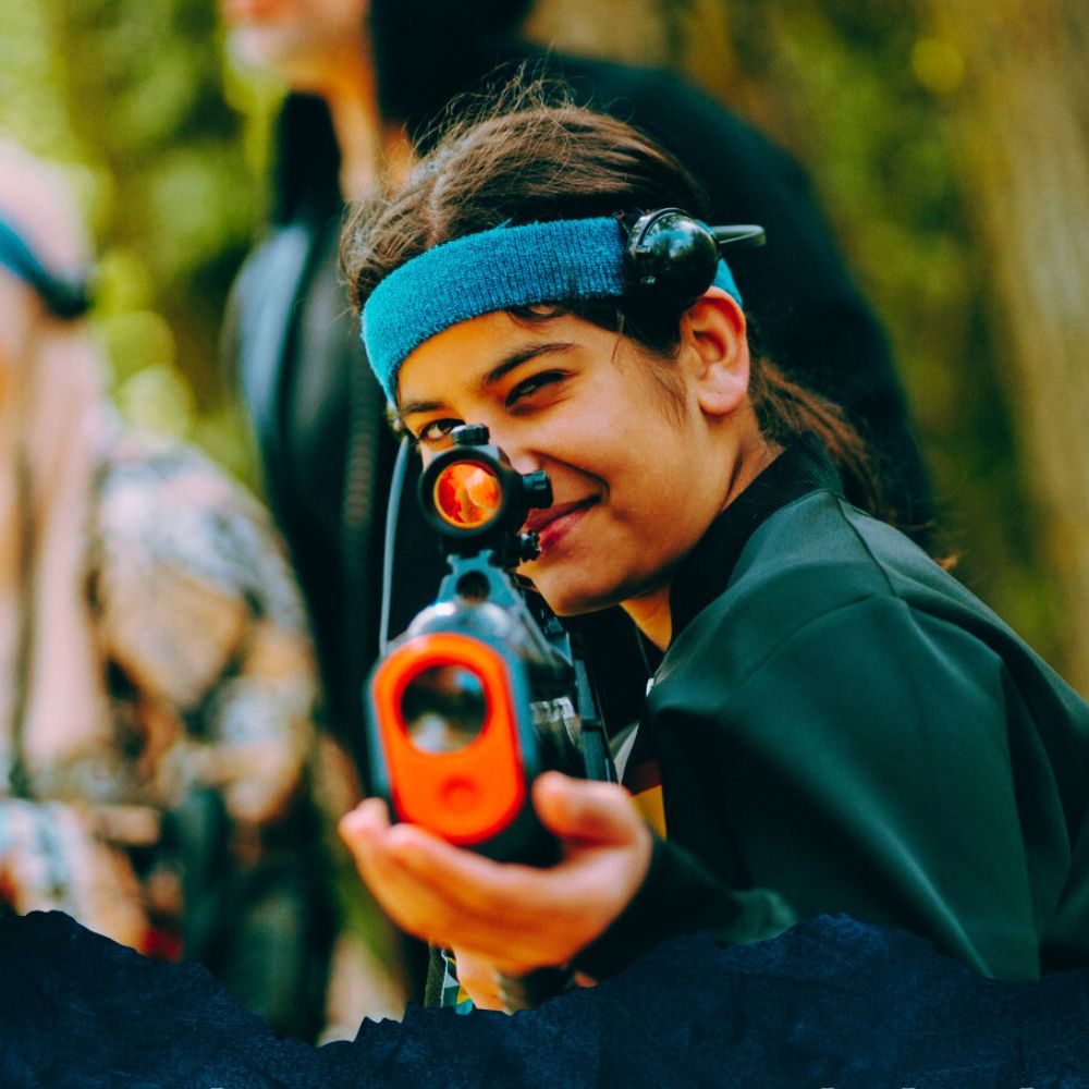 Laser Tag in woolands at The Outsider - outdoor laser tag with the Cobra Laser Tag Gun