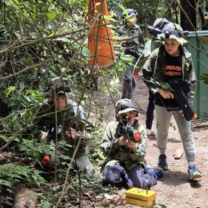 a group of boys with awesome taggers control supply crate