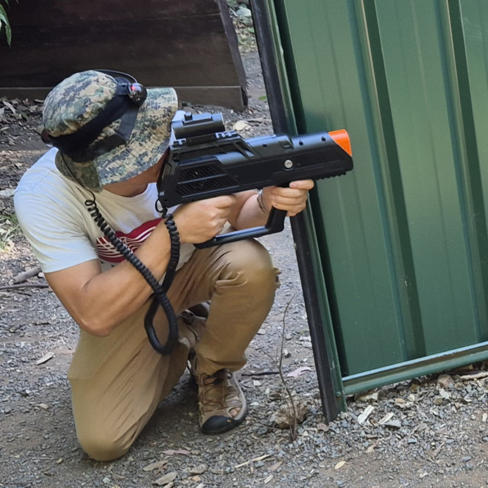 Man with Cobra Laser Tag