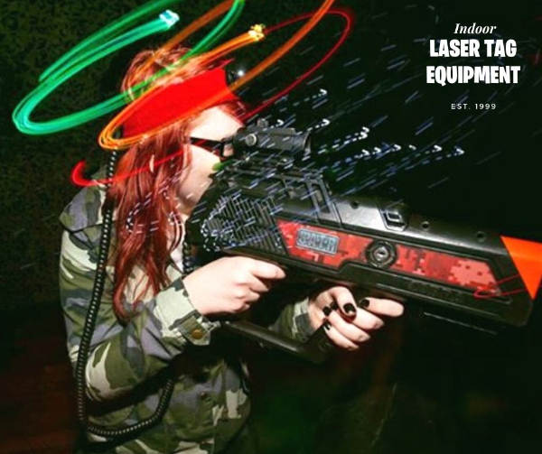 indoor laser tag equipment: Cobra Model (Color Black with Red Decals)